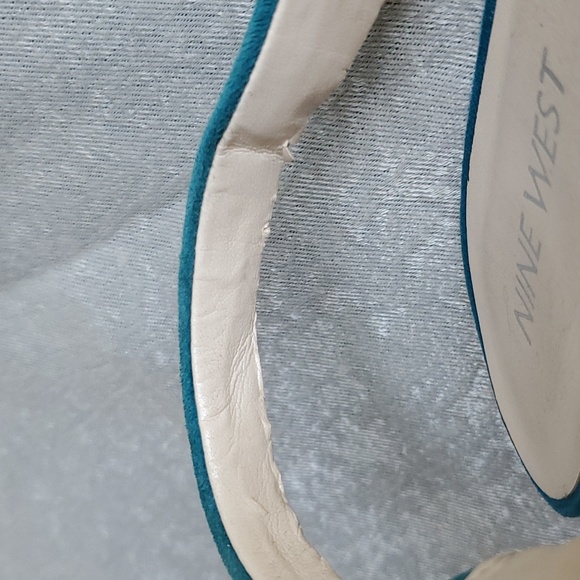 NINE WEST Teal Suede Leather Upper Slingback Heels SIZE: 9M - Picture 7 of 13